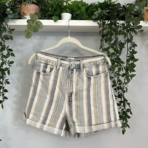 BDG Mom Shorts Striped Washed